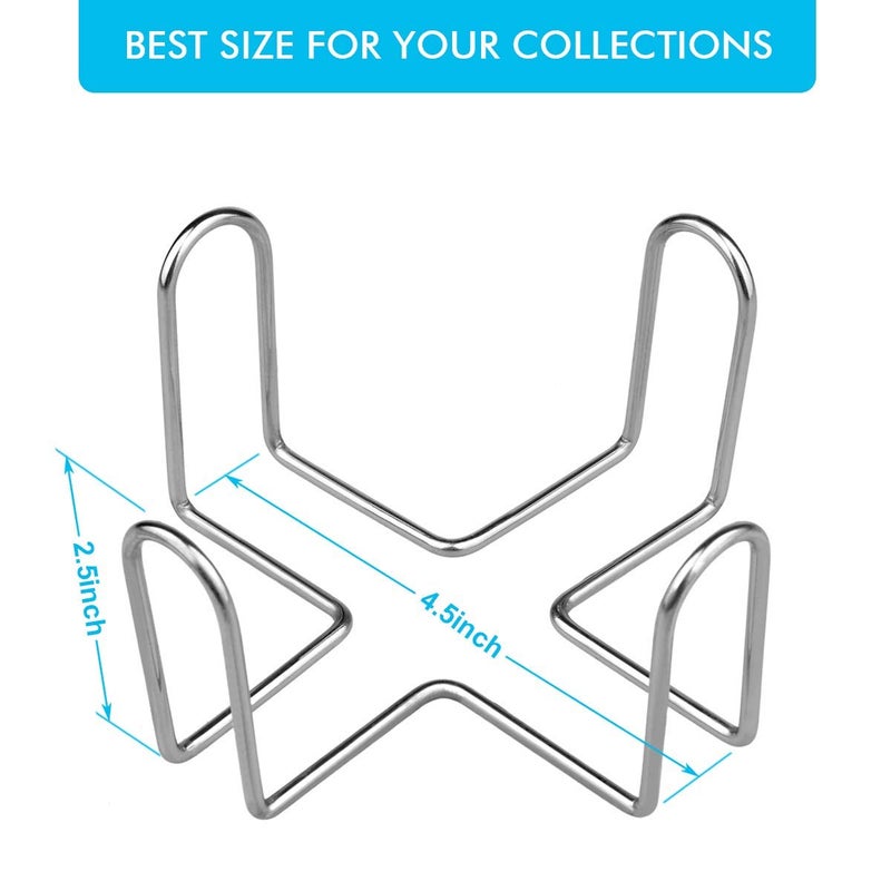 iziusy 2 Pieces 4.5 Inch Stainless Steel Coasters Holder Storage for Both Round and Square Coasters, Hold Up 4 to 7 - Image 5